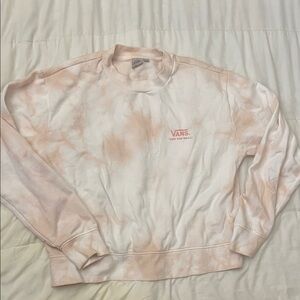 Vans Peach and White Tie-Dye Crewneck